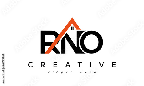 initial RNO letters real estate construction logo vector	 photo