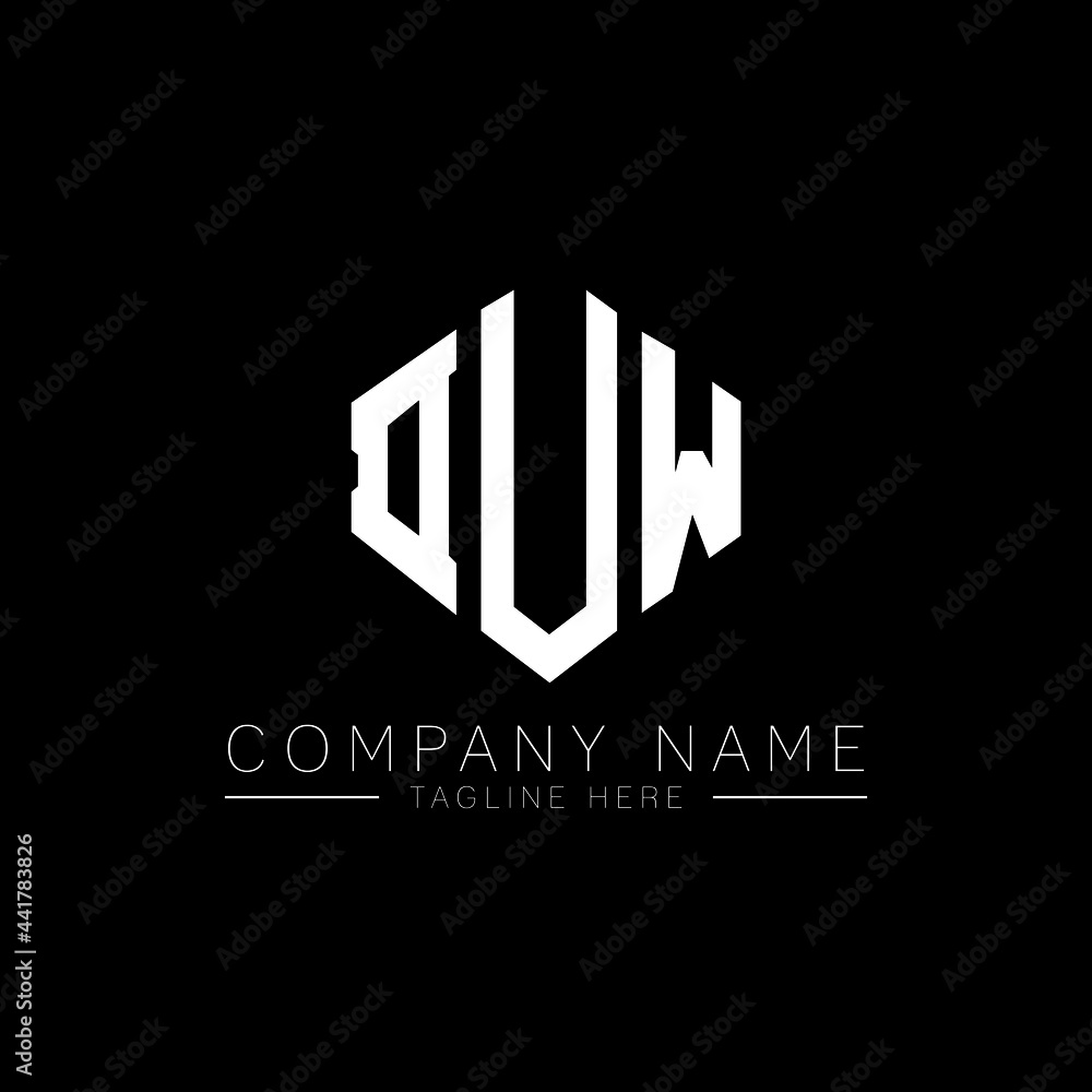 DUW letter logo design with polygon shape. DUW polygon logo monogram. DUW cube logo design. DUW hexagon vector logo template white and black colors. DUW monogram, DUW business and real estate logo. DUW letter logo design with polygon shape. DUW polygon logo monogram. DUW cube logo design. DUW hexagon vector logo template white and black colors. DUW monogram, DUW business and real estate logo.