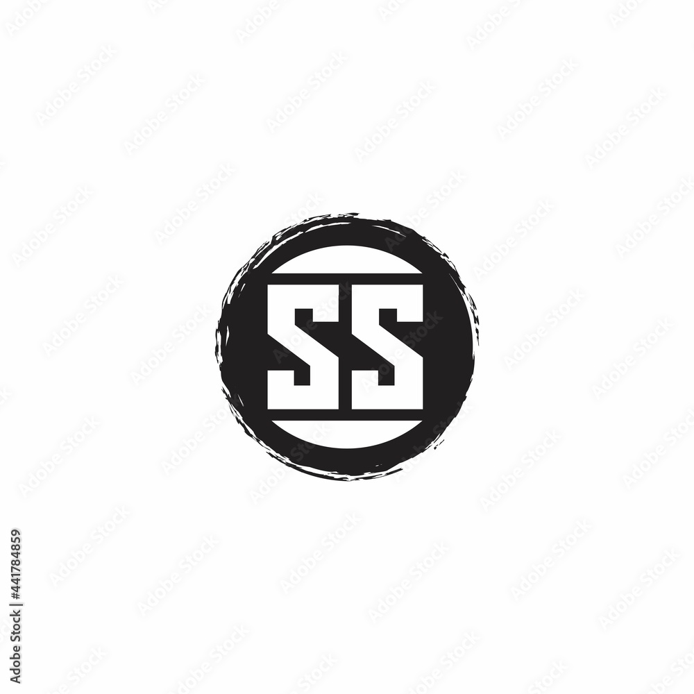 SS Logo Initial Letter Monogram with abstrac circle shape design template SS Logo Initial Letter Monogram with abstrac circle shape design template