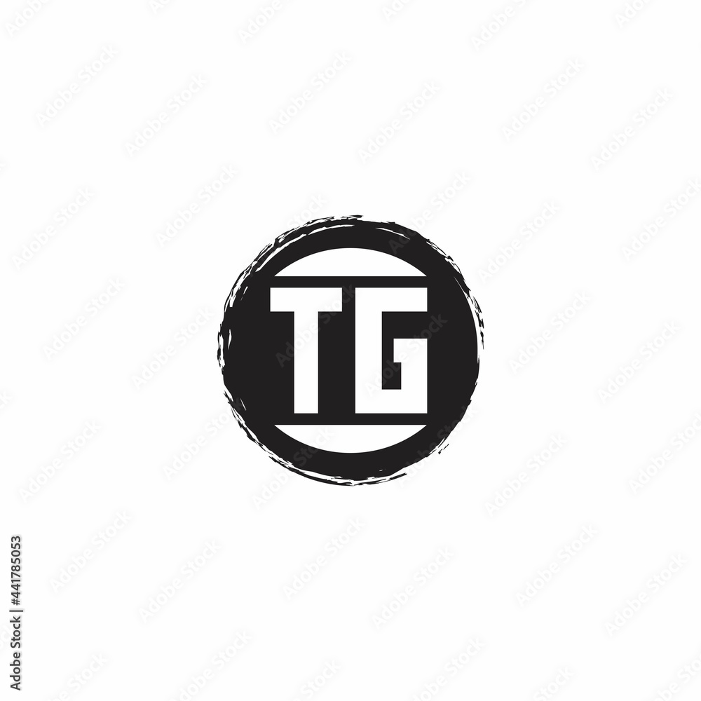 TG Logo Initial Letter Monogram with abstrac circle shape design template TG Logo Initial Letter Monogram with abstrac circle shape design template