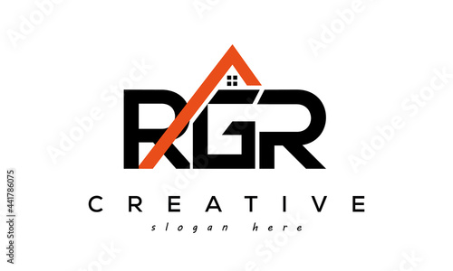 initial RGR letters real estate construction logo vector	 photo