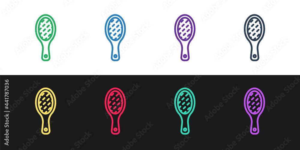 Set line Nail file icon isolated on black and white background. Manicure tool. Vector Set line Nail file icon isolated on black and white background. Manicure tool. Vector
