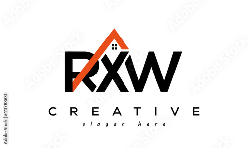 initial RXW letters real estate construction logo vector	 photo