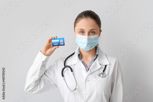 Female doctor with Internat...