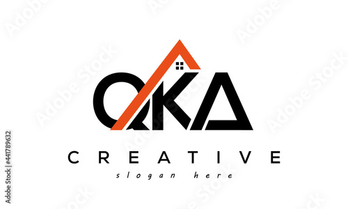 initial QKA letters real estate construction logo vector	 photo