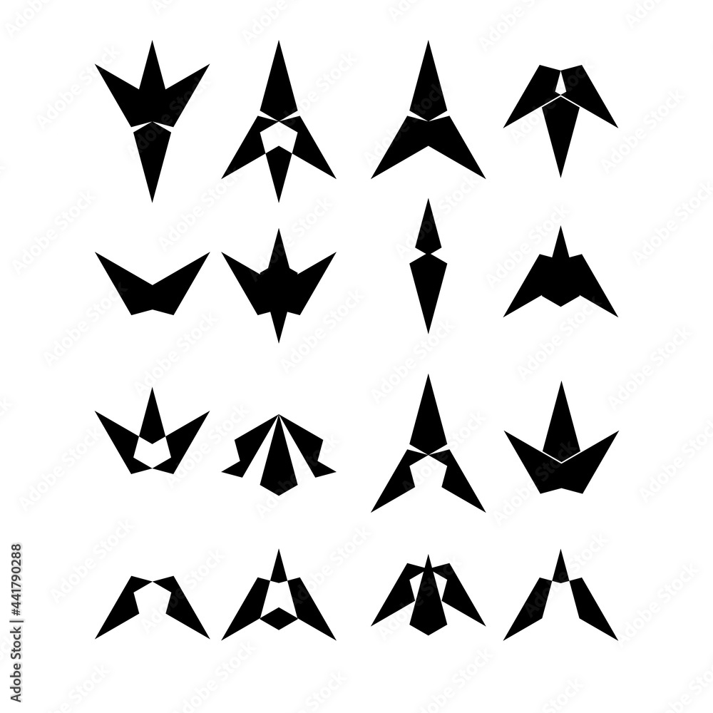 elegant collection of simple triangular logo shapes elegant collection of simple triangular logo shapes