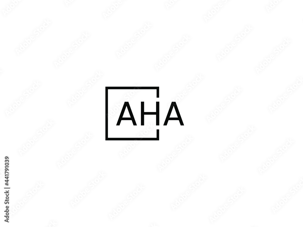 AHA Letter Initial Logo Design Vector Illustration AHA Letter Initial Logo Design Vector Illustration