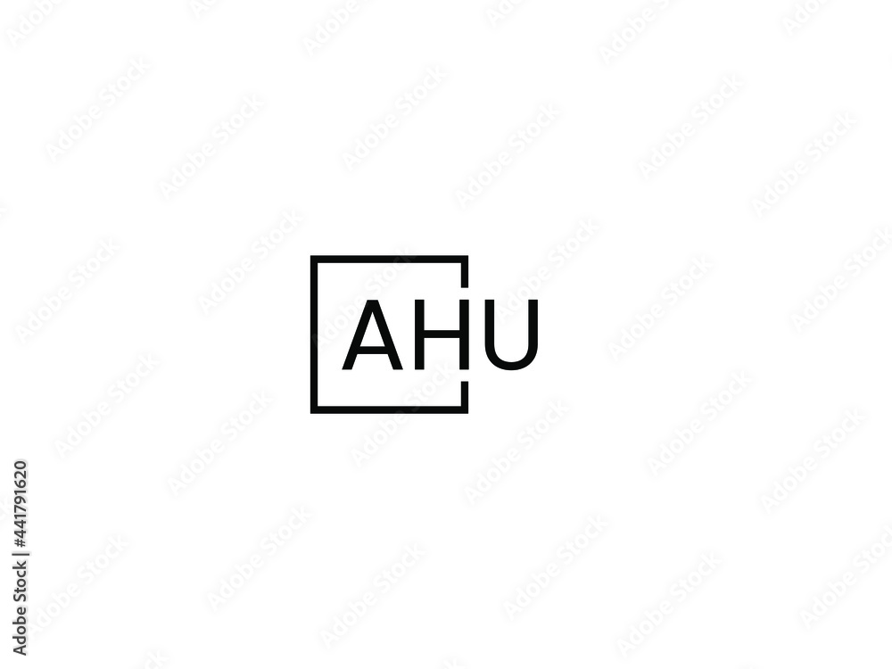 AHU Letter Initial Logo Design Vector Illustration AHU Letter Initial Logo Design Vector Illustration