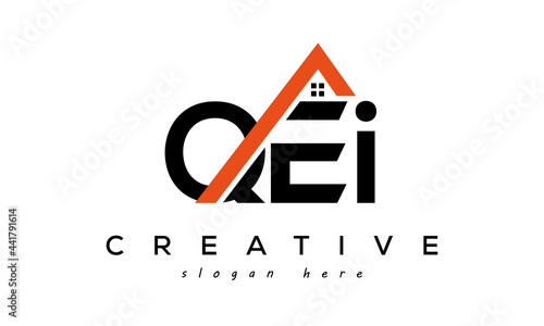 initial QEI letters real estate construction logo vector	 photo