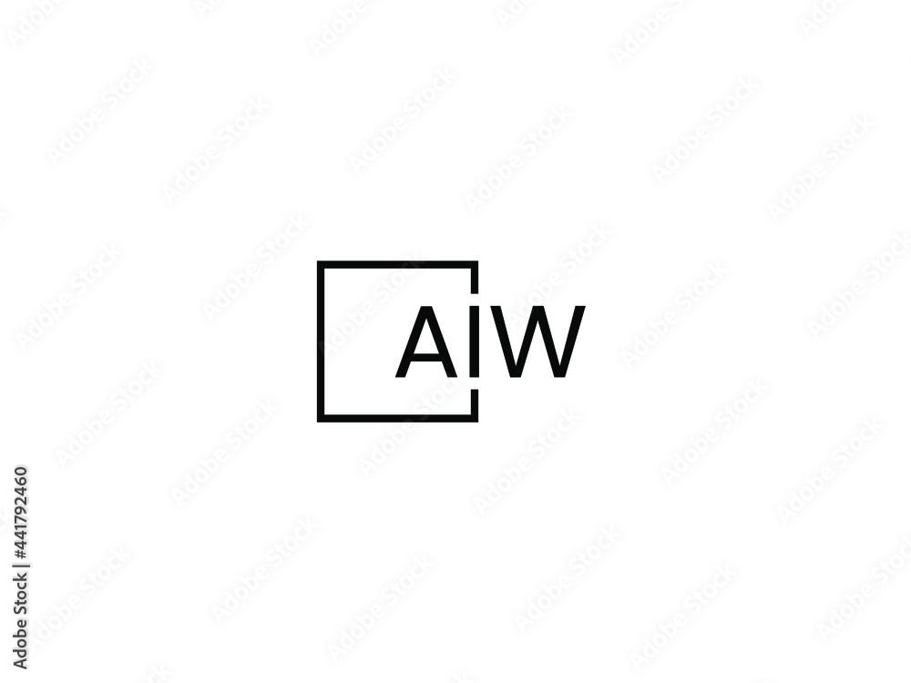 AIW Letter Initial Logo Design Vector Illustration AIW Letter Initial Logo Design Vector Illustration