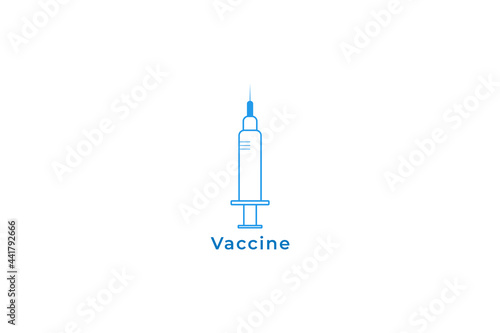 Vaccine isolated on the background in flat style. Vector illustration