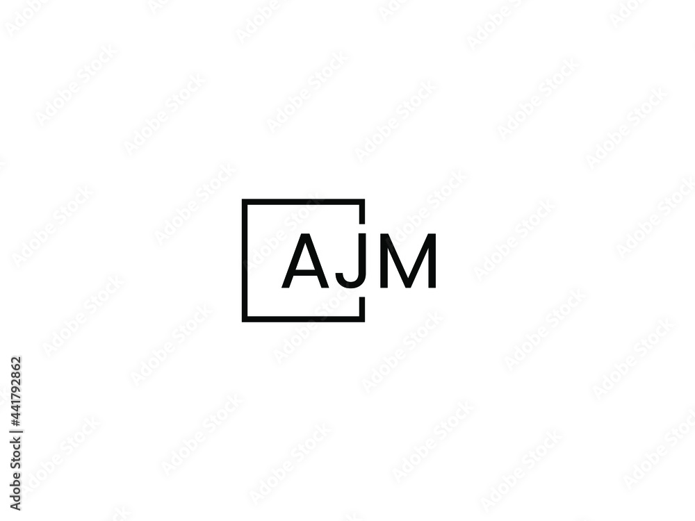 AJM Letter Initial Logo Design Vector Illustration AJM Letter Initial Logo Design Vector Illustration