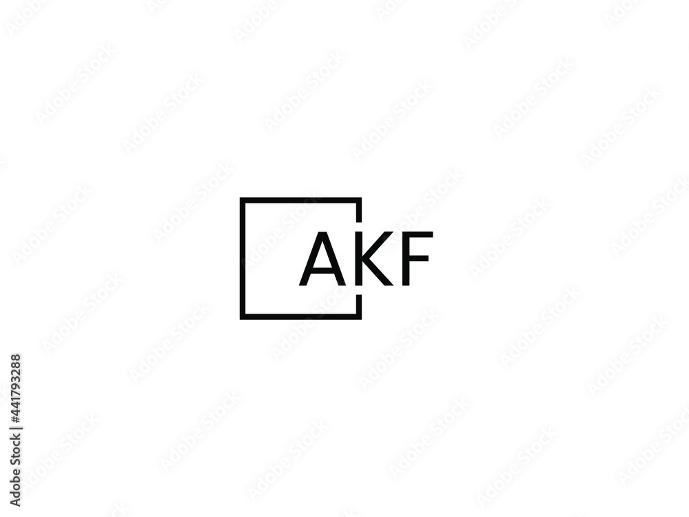 AKF Letter Initial Logo Design Vector Illustration AKF Letter Initial Logo Design Vector Illustration