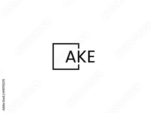 AKE Letter Initial Logo Design Vector Illustration