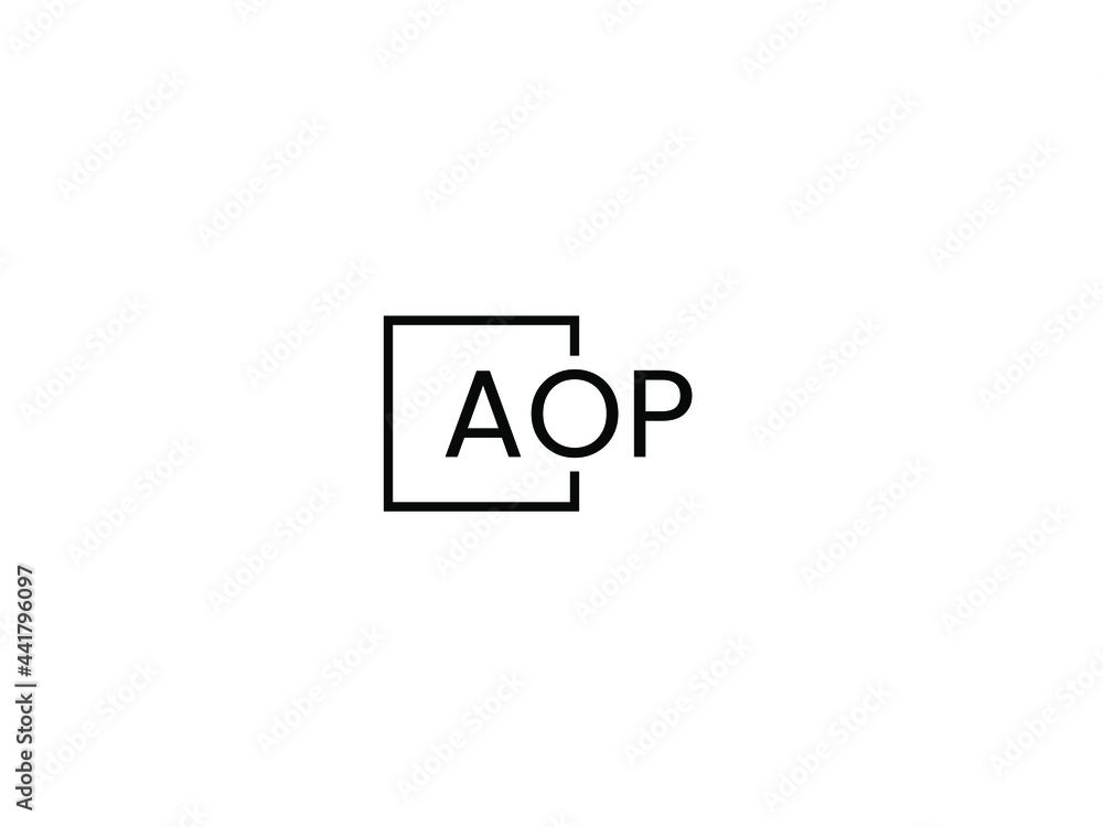 AOP Letter Initial Logo Design Vector Illustration AOP Letter Initial Logo Design Vector Illustration
