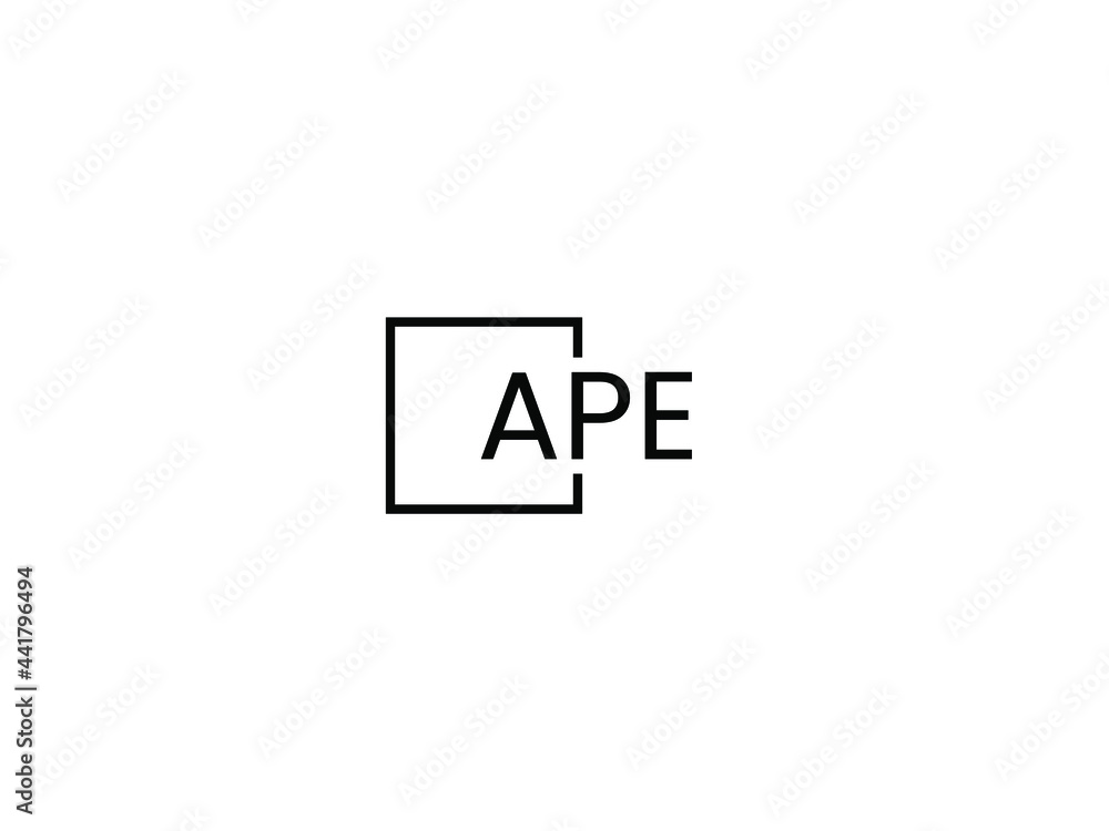 APE Letter Initial Logo Design Vector Illustration APE Letter Initial Logo Design Vector Illustration