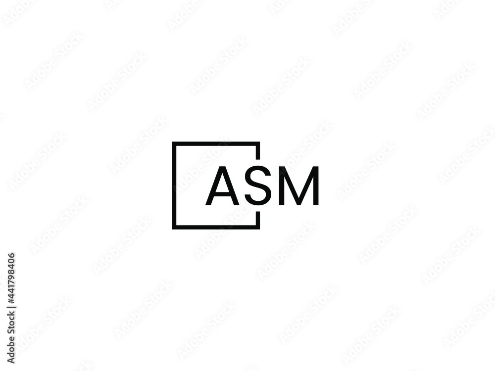 ASM Letter Initial Logo Design Vector Illustration ASM Letter Initial Logo Design Vector Illustration