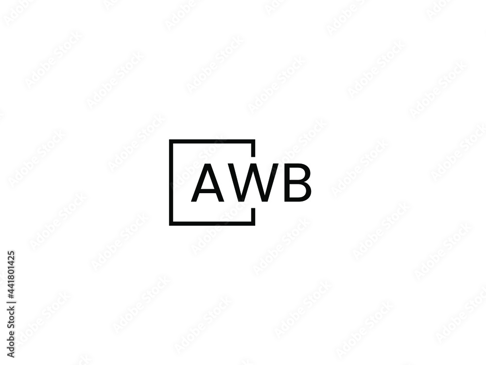 AWB Letter Initial Logo Design Vector Illustration