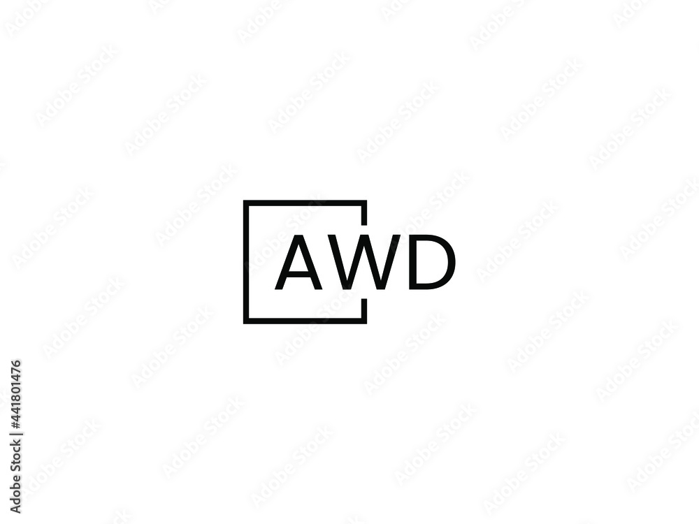 Obraz premium AWD Letter Initial Logo Design Vector Illustration