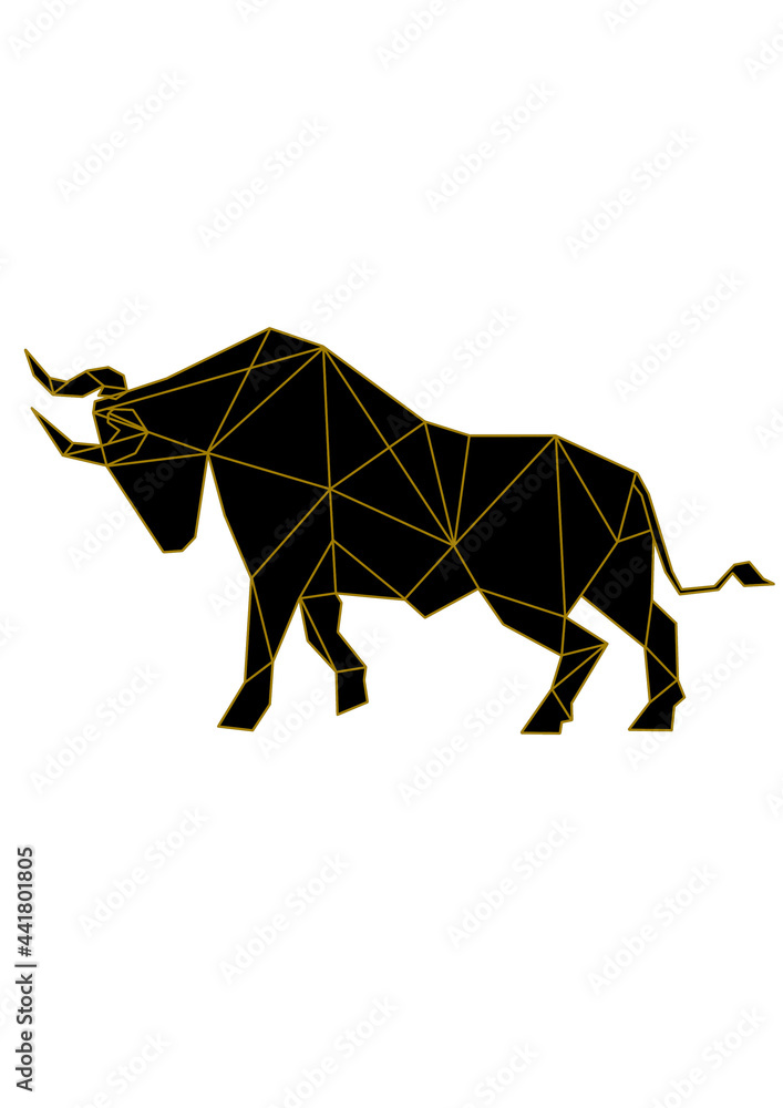 Obraz premium BULL Low Poly Background