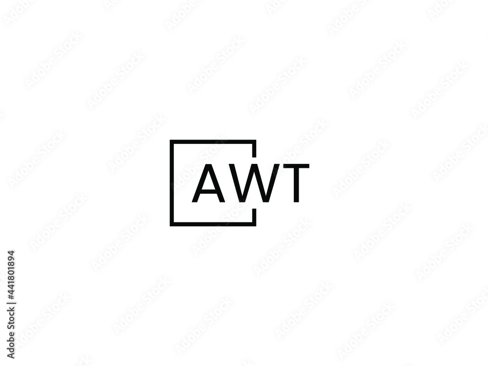AWT Letter Initial Logo Design Vector Illustration AWT Letter Initial Logo Design Vector Illustration
