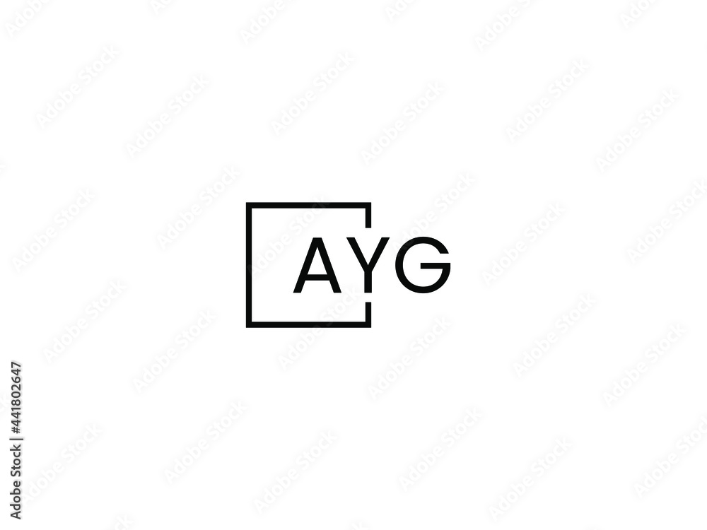 Obraz premium AYG Letter Initial Logo Design Vector Illustration