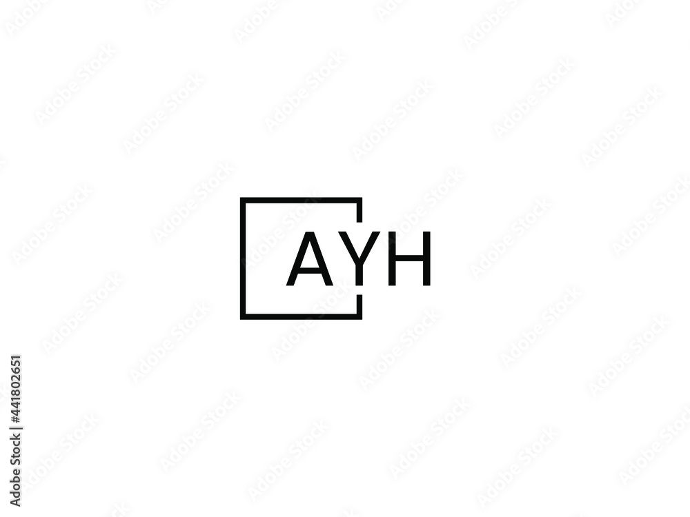 Obraz premium AYH Letter Initial Logo Design Vector Illustration