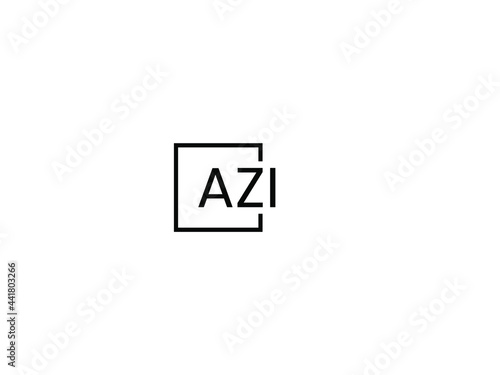 Free Download AZI Letter Initial Logo Design Vector Illustration - GFXLoad