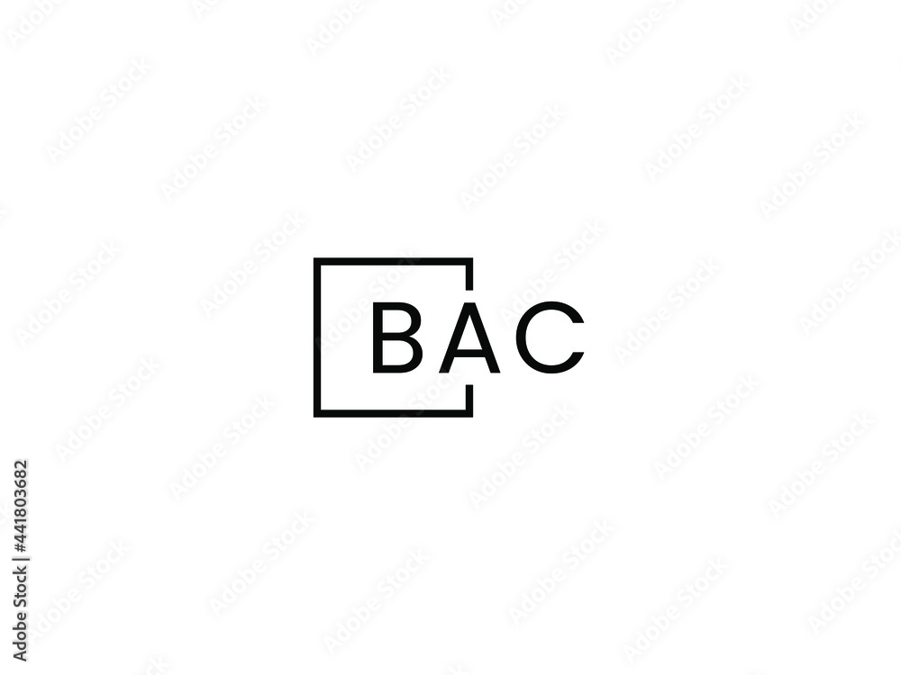 Fototapeta premium BAC Letter Initial Logo Design Vector Illustration