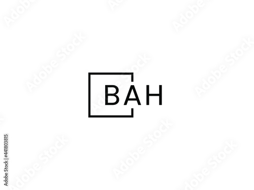 BAH Letter Initial Logo Design Vector Illustration