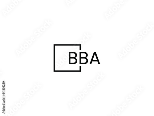 BBA Letter Initial Logo Design Vector Illustration