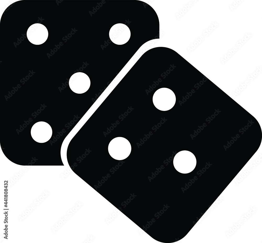 two dice cube icon two dice cube icon