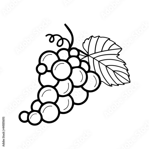 Grape icon (raisins, winery icon) Black Vector illustration