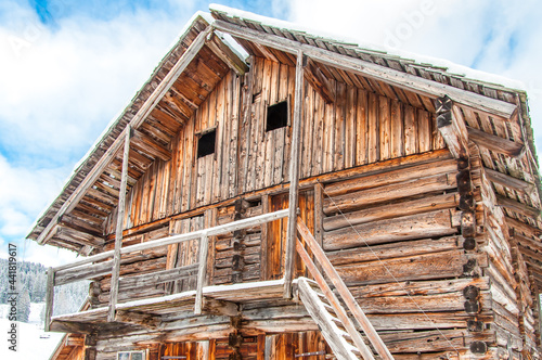 wooden stable Gnadenalm Obertauern