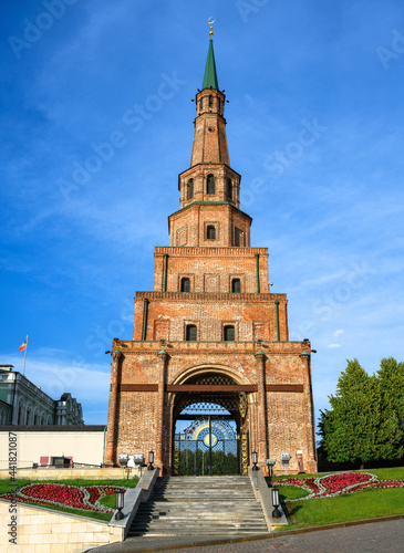 Famous Suyumbike Tower in Kazan Kremlin, Tatarstan, Russia