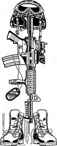 symbol of a fallen soldier