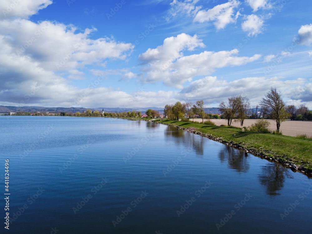 Danube River and its old waters are photographed in Bavaria 
