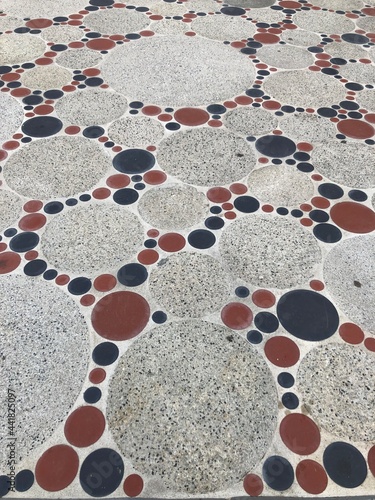 colorful circles floor design