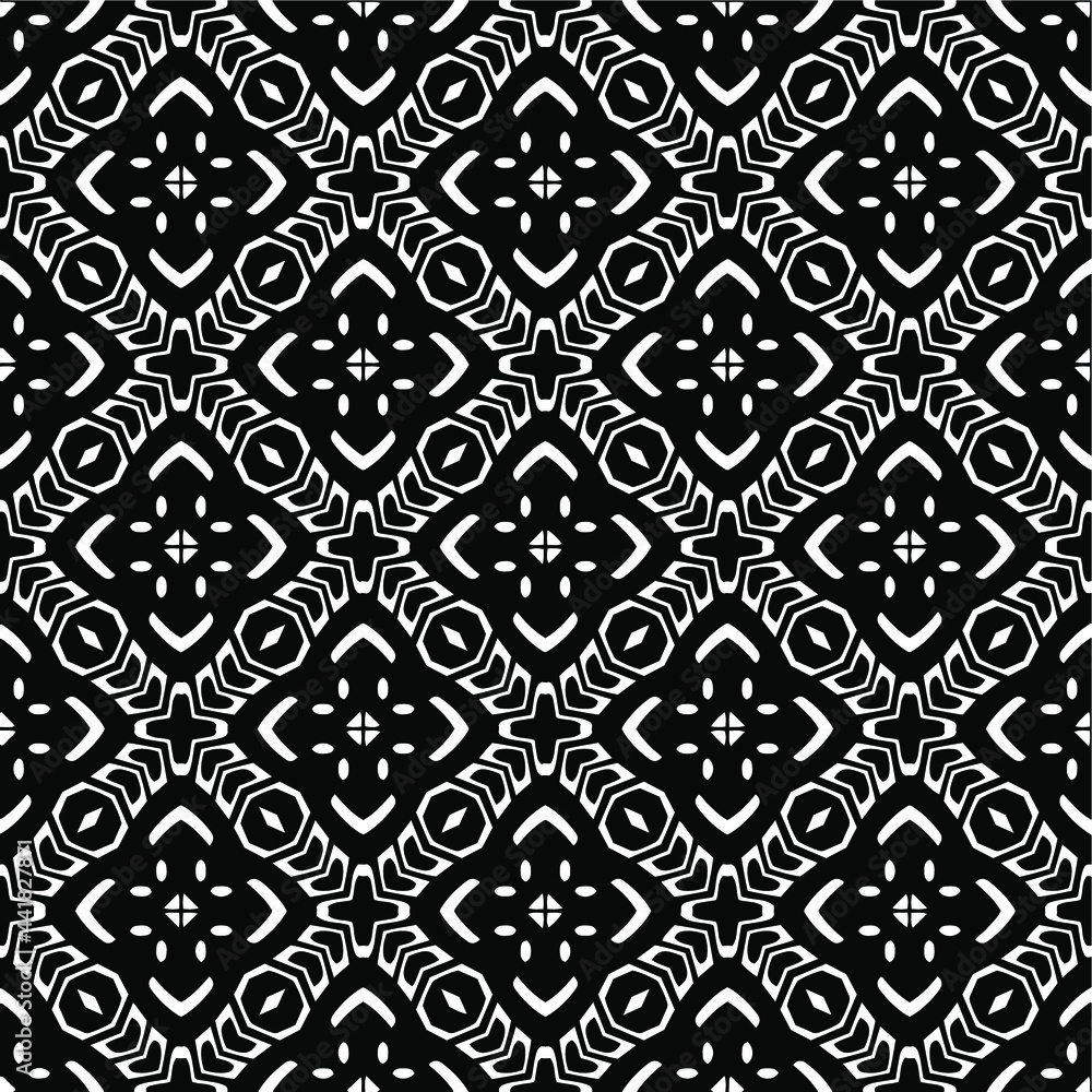 floral seamless pattern background.Geometric ornament for wallpapers and backgrounds. Black and white pattern. floral seamless pattern background.Geometric ornament for wallpapers and backgrounds. Black and white pattern.