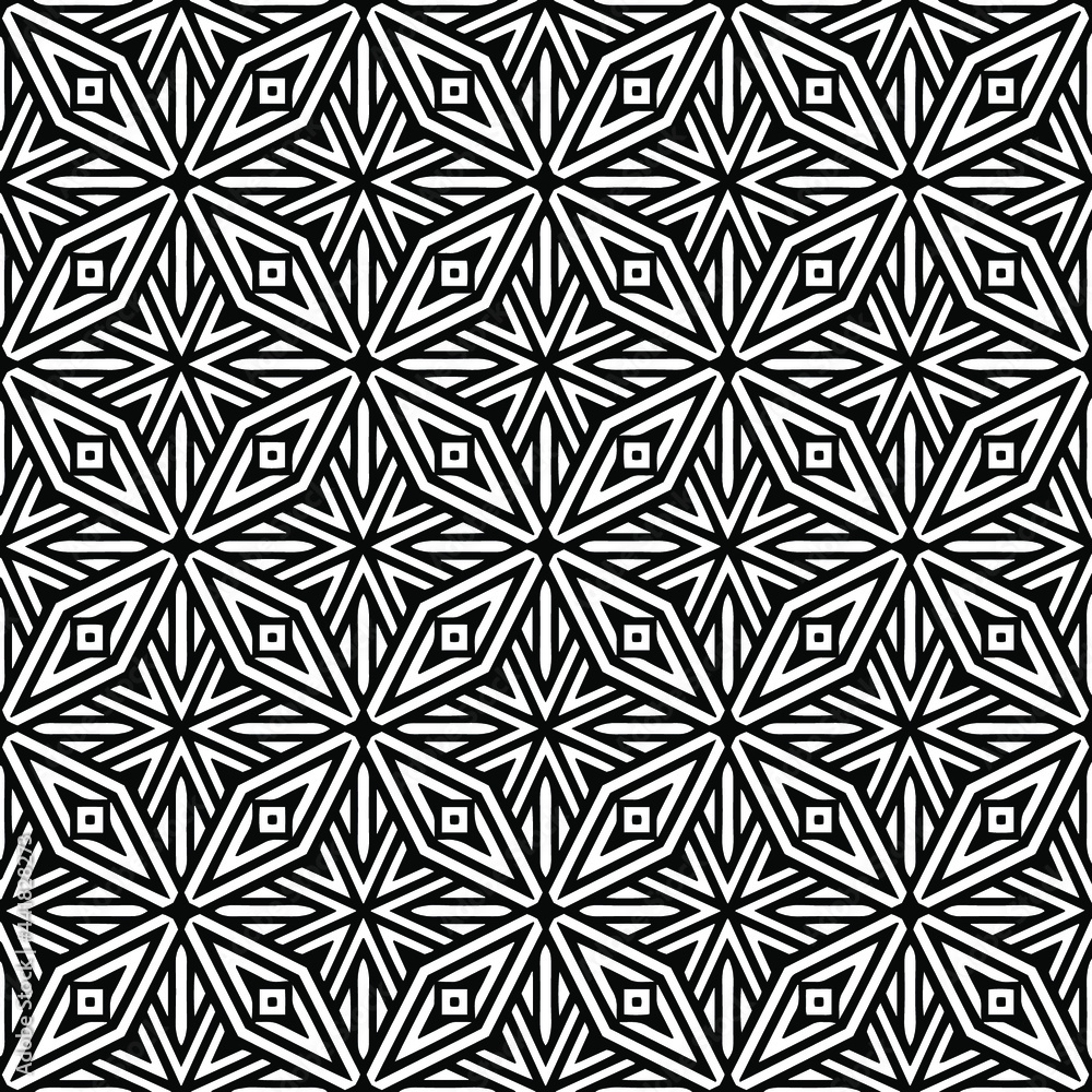 floral seamless pattern background.Geometric ornament for wallpapers and backgrounds. Black and white pattern. floral seamless pattern background.Geometric ornament for wallpapers and backgrounds. Black and white pattern.