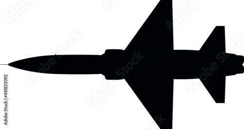 T-38 Talon is a twin-engine trainer from the US manufacturer training jet for military pilots of the United States Air Force, US air force and NATO military jet realistic silhouette