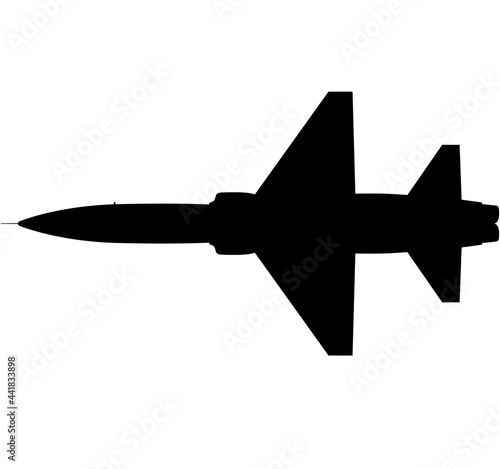 T-38 is a twin-engine trainer from the US manufacturer for military pilots of the United States Air Force, US air force and NATO military jet realistic silhouette