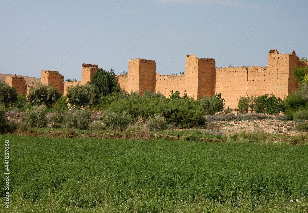 Old Kasbah or Ksar (fortification of old town)  in Morocco