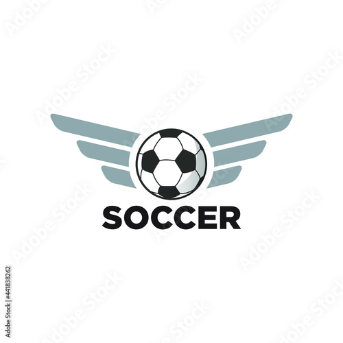 soccer logo design with geometry