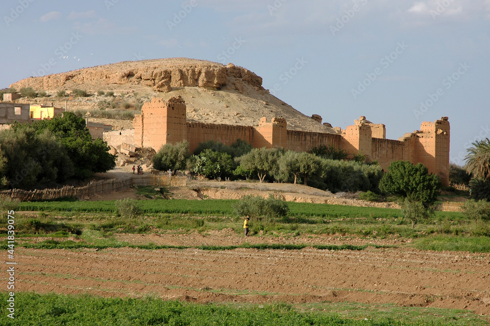 Old Kasbah or Ksar (fortification of old town)  in Morocco