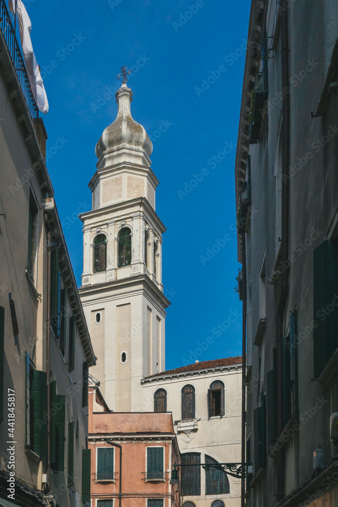Tower of Church of Sant'Antonin in Venice, Italy