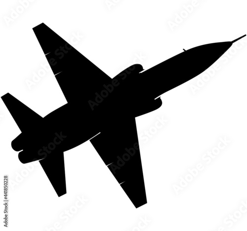 T-38 is a twin-engine trainer from the US manufacturer for military pilots of the United States Air Force, US air force and NATO military jet realistic silhouette