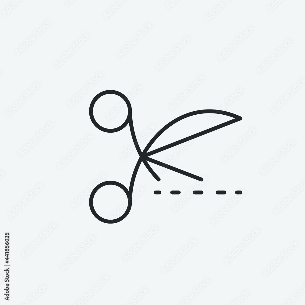 Cut vector icon illustration sign Cut vector icon illustration sign