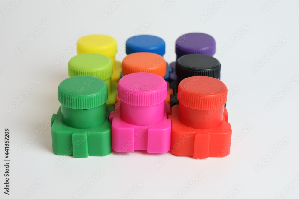 color buckets unite together as a square art color buckets unite together as a square art