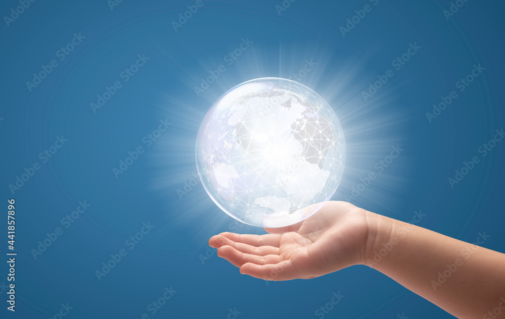 Kid Hand touching a digital world with Health care and medical services icons, Health care and medical services, medical technology network concept. Kid Hand touching a digital world with Health care and medical services icons, Health care and medical services, medical technology network concept.